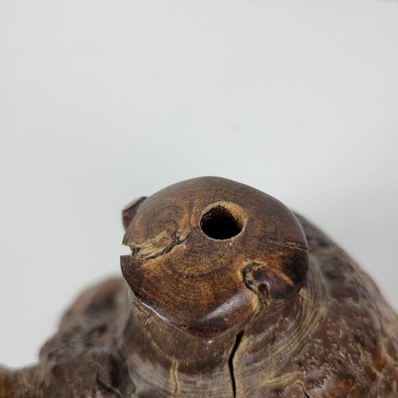 Vintage Burl Root Oil Candle Lamp Glass Lantern Wood Base Retro MCM Decor - Picture 3 of 16